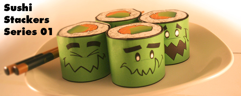 Sushi Stacker Paper Toy